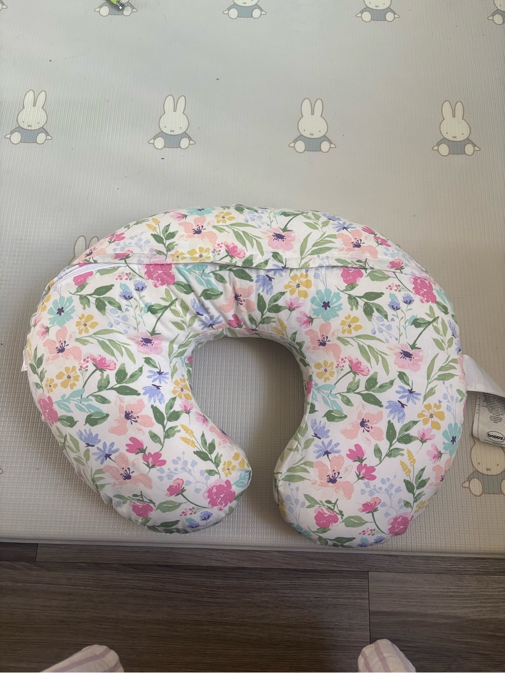 Boppy Floral Nursing Pillow - Pink, Green & Yellow - Picture 2 of 4